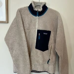 Patagonia Kids Fleece Jacket - Cream and Black